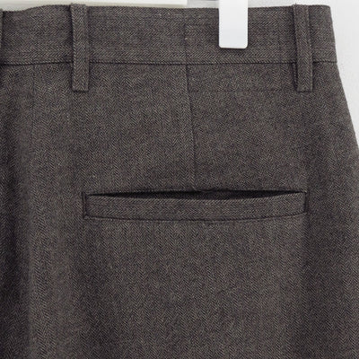 【i am dork/アイアムドーク】<br>ウールリネンカシミヤヘリンボーンパンツ <br>DO25AW04