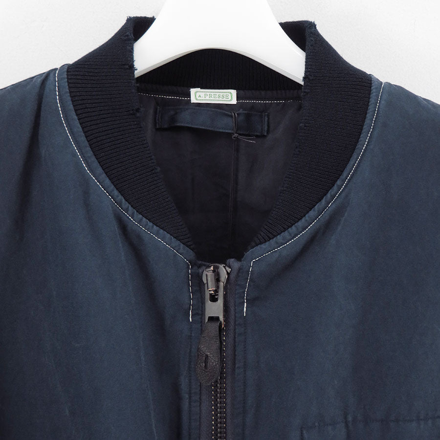 【A.PRESSE/アプレッセ】<br>Vintage Silk Flight Jacket <br>25AAP-01-26