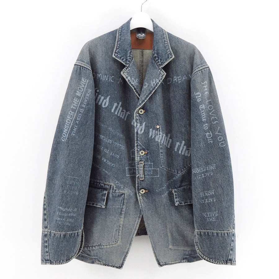 【DAIRIKU/ダイリク】<br>"TATTOO" Laser Printed Draiping Denim JKT <br>25AWD5