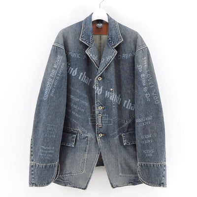 【DAIRIKU/ダイリク】<br>"TATTOO" Laser Printed Draiping Denim JKT <br>25AWD5