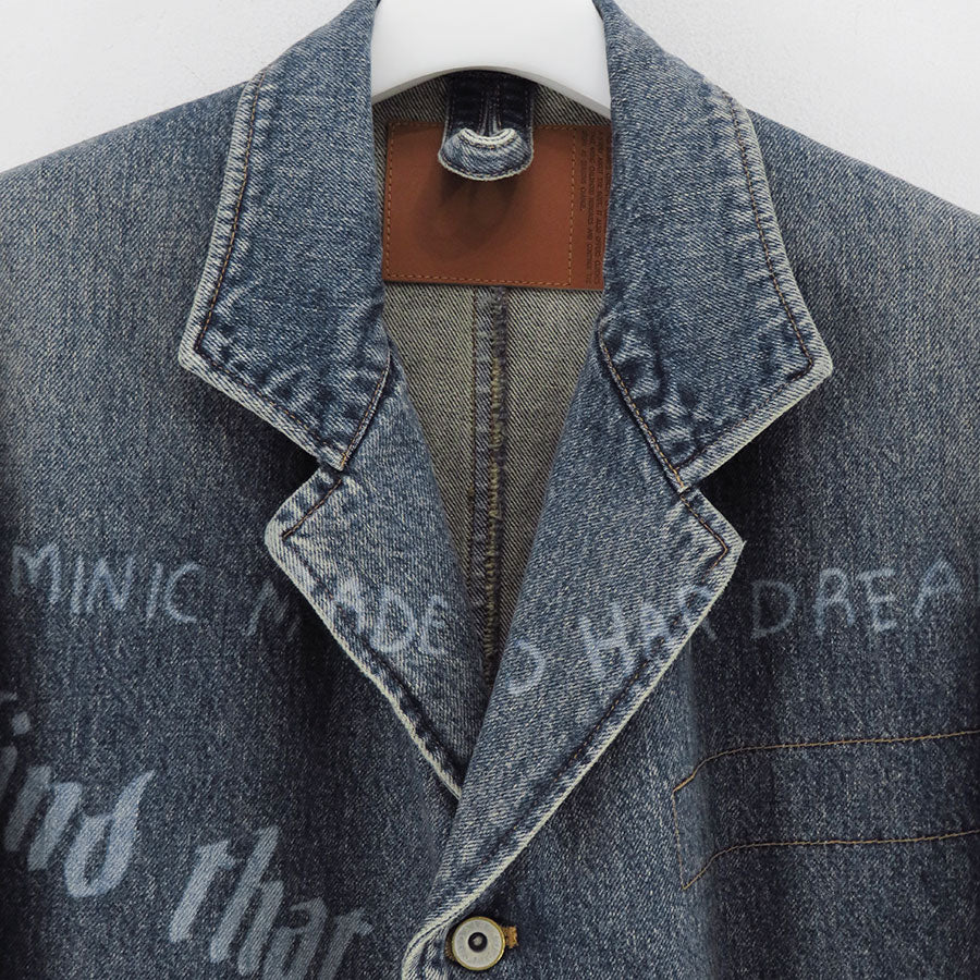 【DAIRIKU/ダイリク】<br>"TATTOO" Laser Printed Draiping Denim JKT <br>25AWD5