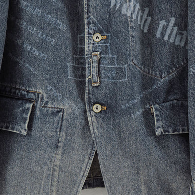 【DAIRIKU/ダイリク】<br>"TATTOO" Laser Printed Draiping Denim JKT <br>25AWD5