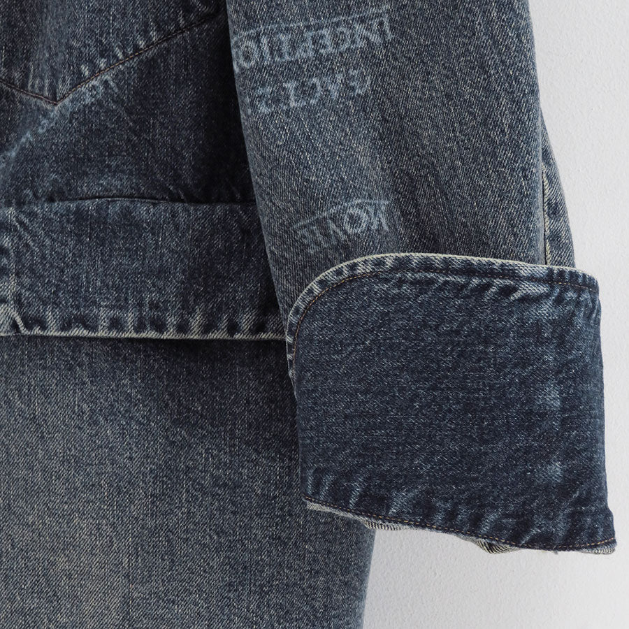 【DAIRIKU/ダイリク】<br>"TATTOO" Laser Printed Draiping Denim JKT <br>25AWD5