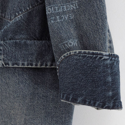 【DAIRIKU/ダイリク】<br>"TATTOO" Laser Printed Draiping Denim JKT <br>25AWD5