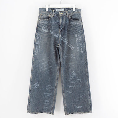 【DAIRIKU/ダイリク】<br>"TATTOO" Laser Printed wide Denim Pants <br>25AWD7