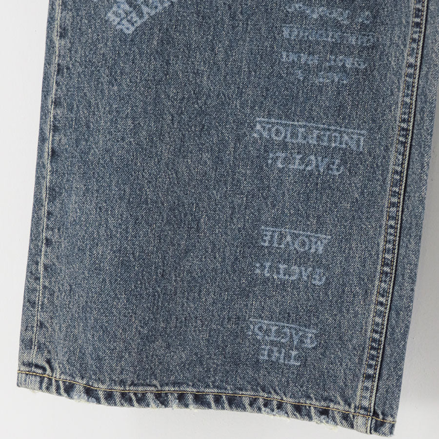 【DAIRIKU/ダイリク】<br>"TATTOO" Laser Printed wide Denim Pants <br>25AWD7