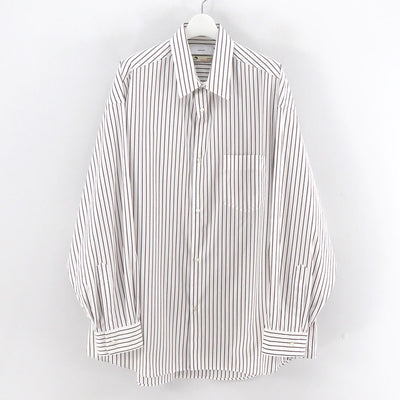 【Graphpaper/グラフペーパー】<br>SIDOGRAS Stripe L/S Oversized Regular Collar Shirt <br>GM254-50025STB