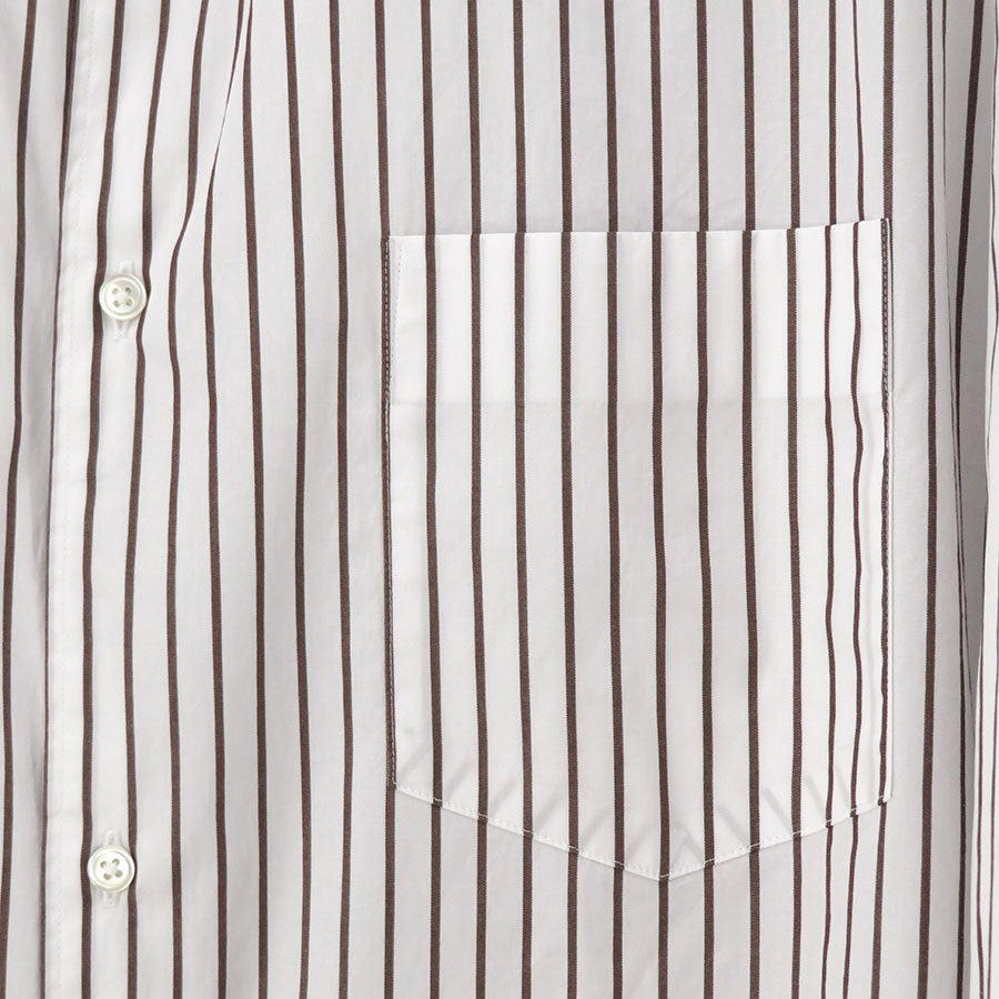 【Graphpaper/グラフペーパー】<br>SIDOGRAS Stripe L/S Oversized Regular Collar Shirt <br>GM254-50025STB