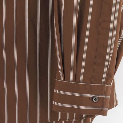 【Graphpaper/グラフペーパー】<br>SIDOGRAS Stripe L/S Oversized Regular Collar Shirt <br>GM254-50025STB