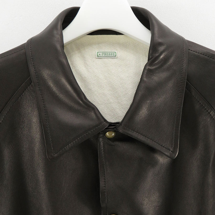 A.PRESSE/アプレッセ】Leather Coach Jacket 26AAP-01-01の通販