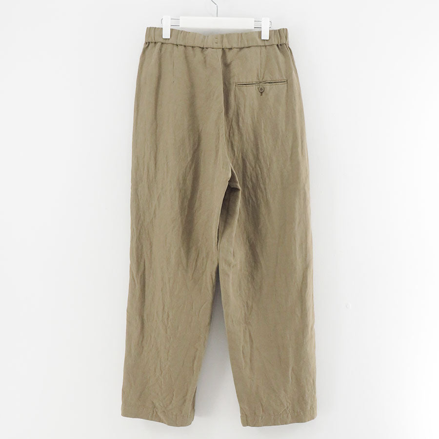 ATON/エイトン】COTTON LINEN VOILE | TWO TUCKED EASY PANTS