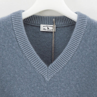 【MAATEE&SONS/マーティーアンドサンズ】<br>CASHEMERE 圧縮 V SWEATER <br>MT5303-0109