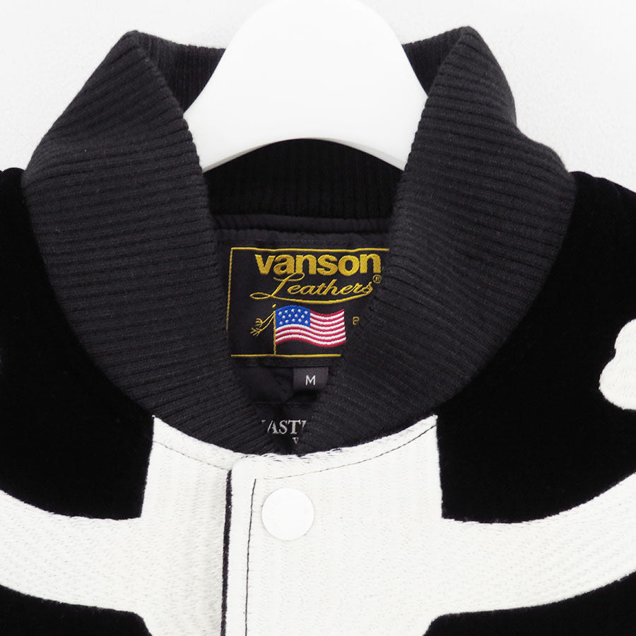 【MASTERMIND WORLD×VANSON】<br>BONES BOMBER JACKET <br/>MW25C15-BL110