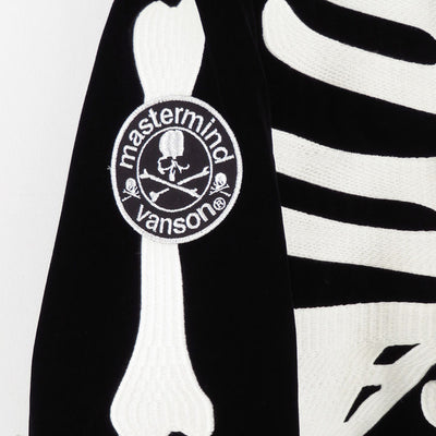 【MASTERMIND WORLD×VANSON】<br>BONES BOMBER JACKET <br/>MW25C15-BL110
