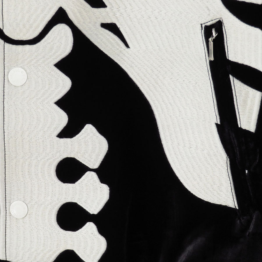 【MASTERMIND WORLD×VANSON】<br>BONES BOMBER JACKET <br/>MW25C15-BL110