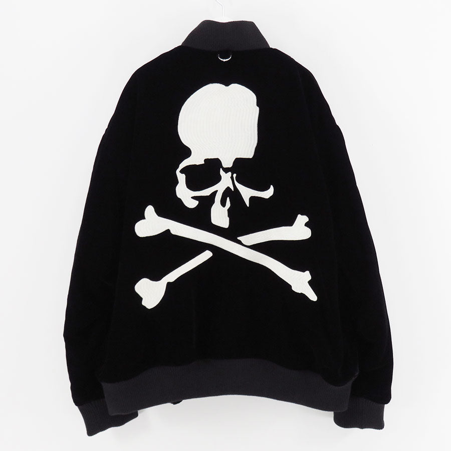 【MASTERMIND WORLD×VANSON】<br>BONES BOMBER JACKET <br/>MW25C15-BL110