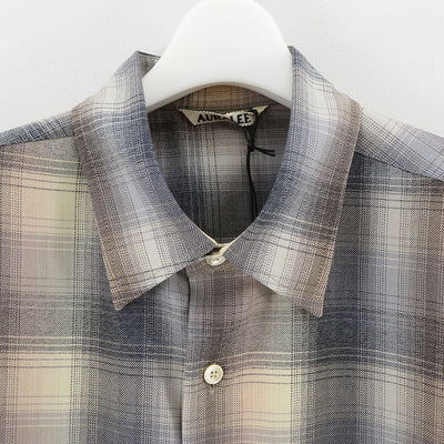 【AURALEE/オーラリー】<br>SUPER LIGHT WOOL CHECK SHIRT <br>A24AS01LC