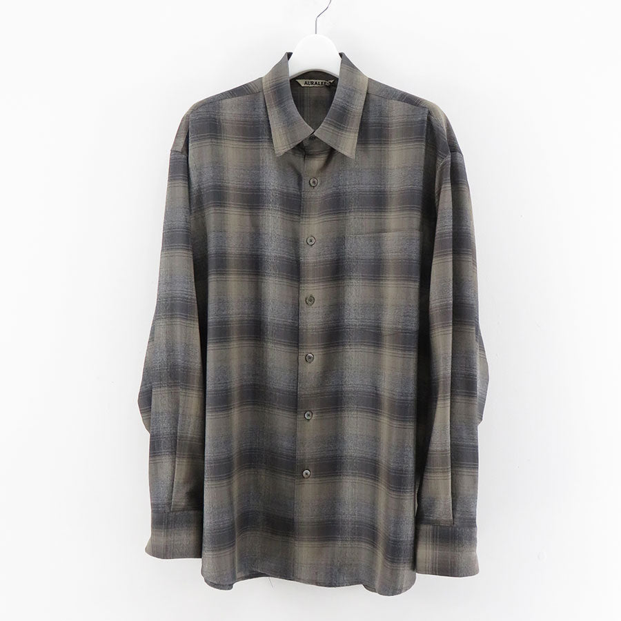 【AURALEE/オーラリー】, SUPER LIGHT WOOL CHECK SHIRT , A24AS01LC