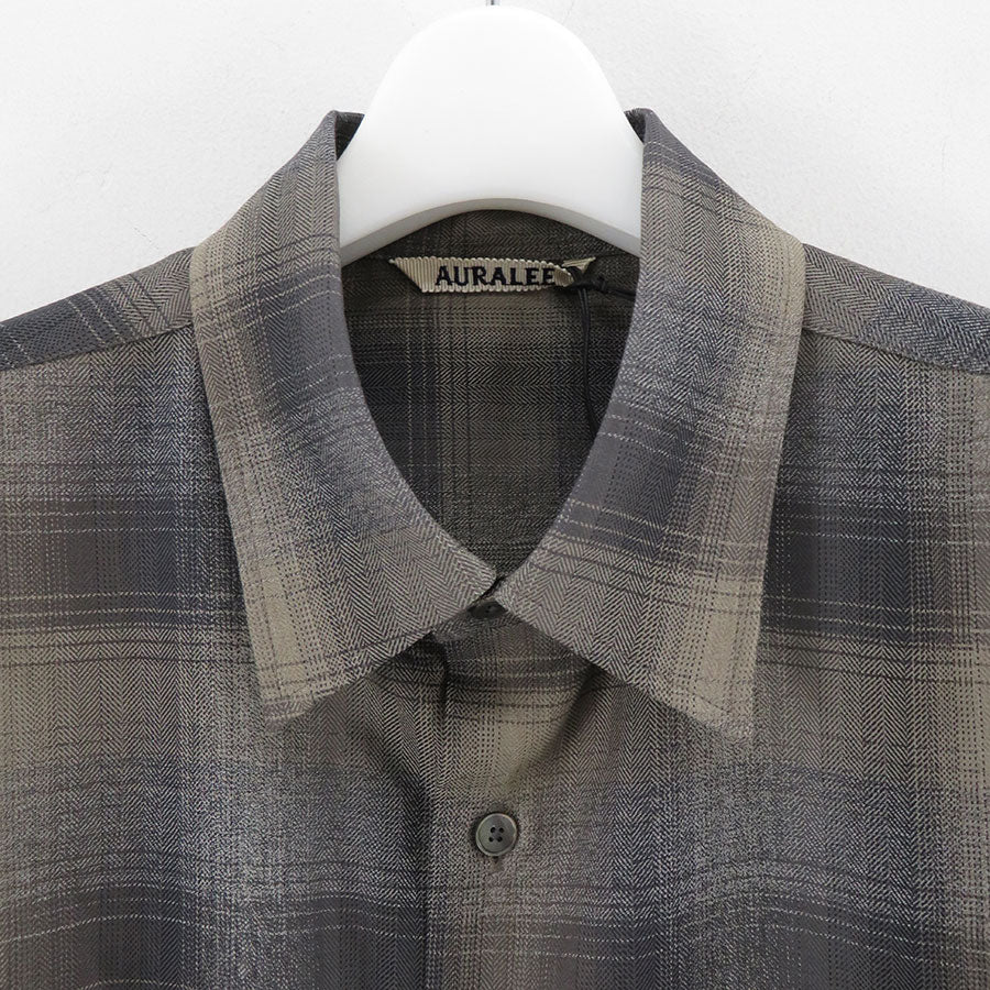 AURALEE super light wool checkshirt 20aw 24aw AURALEE SUPER LIGHT