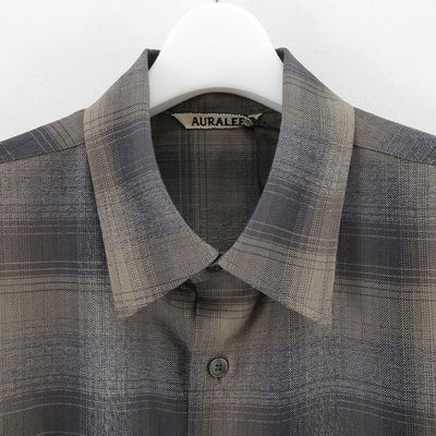 【AURALEE/オーラリー】<br>SUPER LIGHT WOOL CHECK SHIRT <br>A24AS01LC