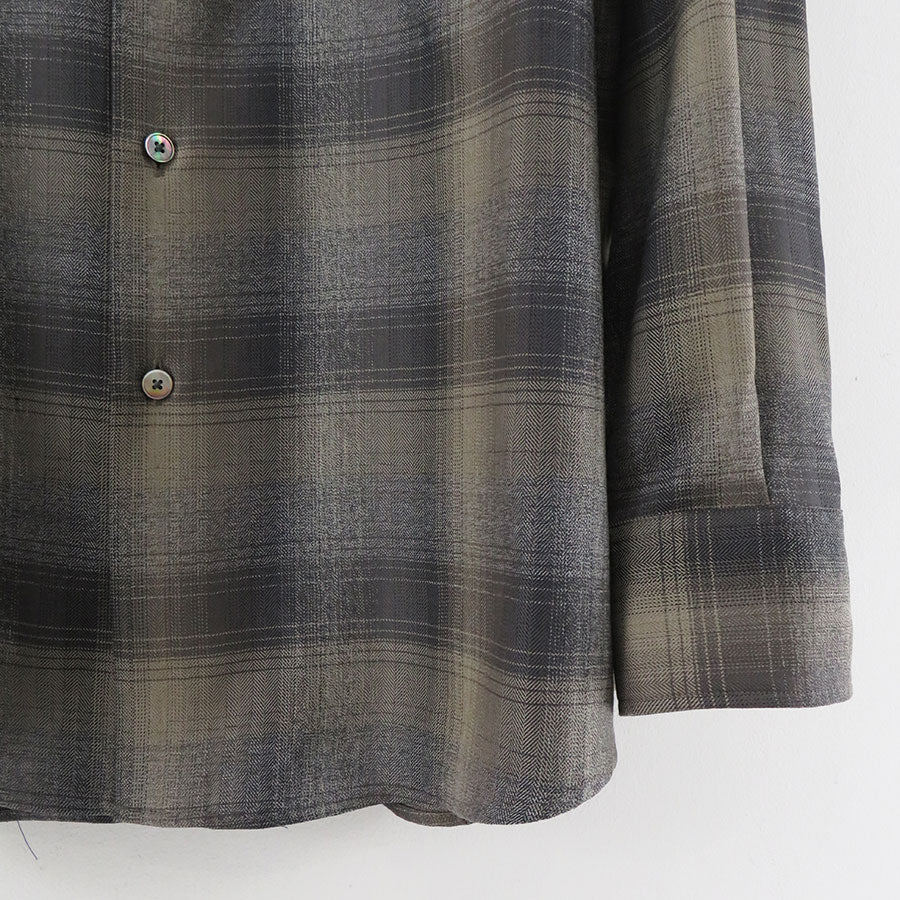 【AURALEE/オーラリー】<br>SUPER LIGHT WOOL CHECK SHIRT <br>A24AS01LC