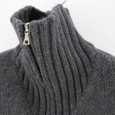 【AURALEE/オーラリー】<br>WOOL SOFT CORD KNIT HALF ZIP P/O <br>A24AP02FL