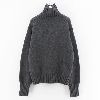 【AURALEE/オーラリー】<br>WOOL SOFT CORD KNIT HALF ZIP P/O <br>A24AP02FL