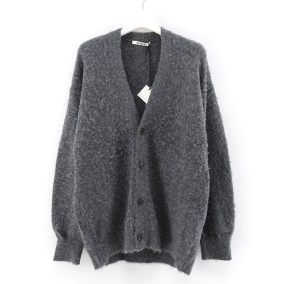 【AURALEE/オーラリー】<br>BRUSHED WOOL CASHMERE SILK KNIT CARDIGAN <br>A24AC01WK