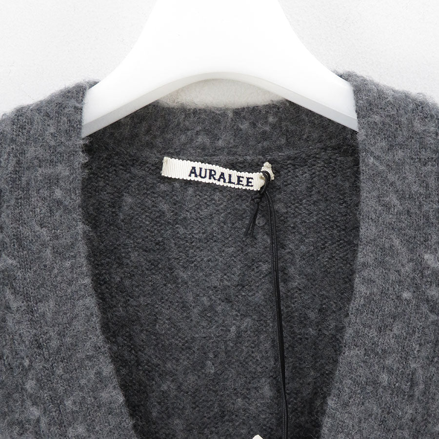 【AURALEE/オーラリー】<br>BRUSHED WOOL CASHMERE SILK KNIT CARDIGAN <br>A24AC01WK