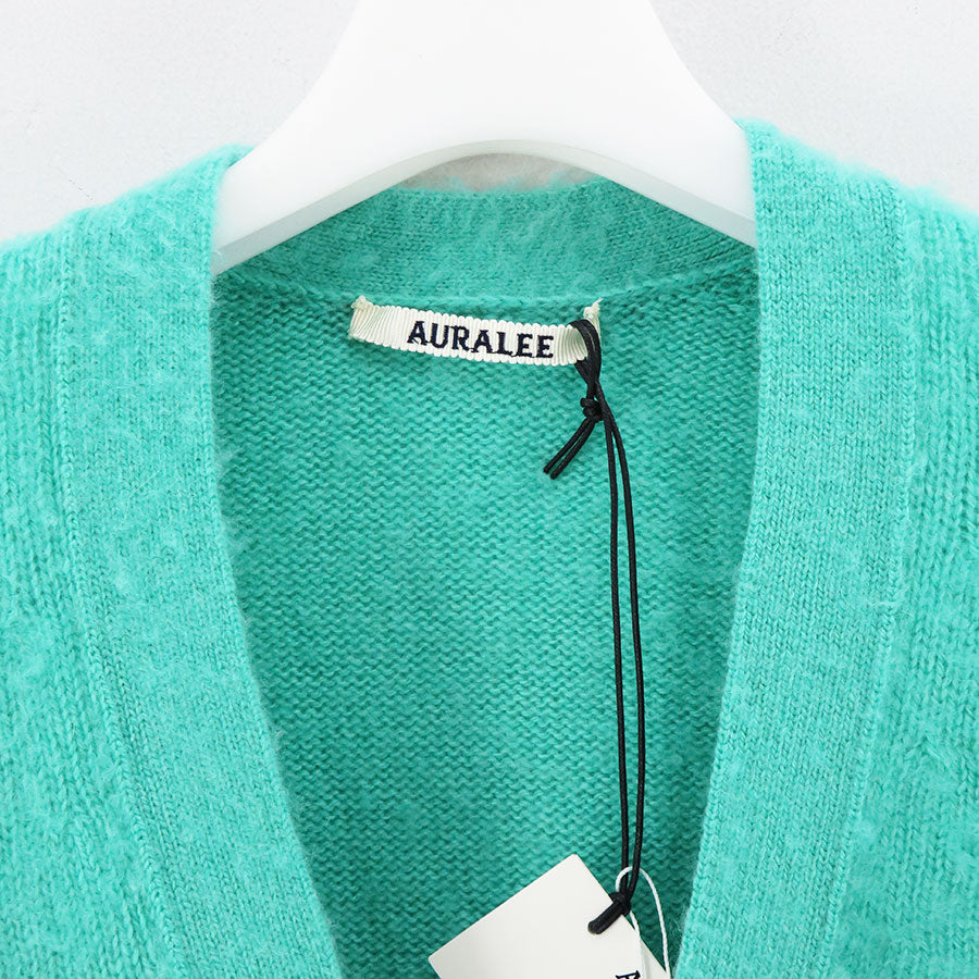 【AURALEE/オーラリー】<br>BRUSHED WOOL CASHMERE SILK KNIT CARDIGAN <br>A24AC01WK