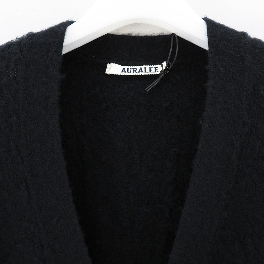 【AURALEE/オーラリー】<br>BRUSHED WOOL CASHMERE SILK KNIT CARDIGAN <br>A24AC01WK