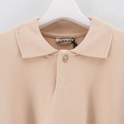 【AURALEE/オーラリー】<br>PIMA LIGHT SWEAT POLO <br>A24AP02MS