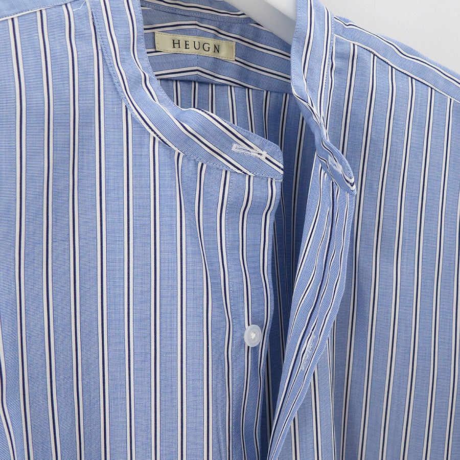 HEUGN/ユーゲン】Rob Band collar Blue Stripe SHIRT095の通販 「ONENESS ONLINE STORE」