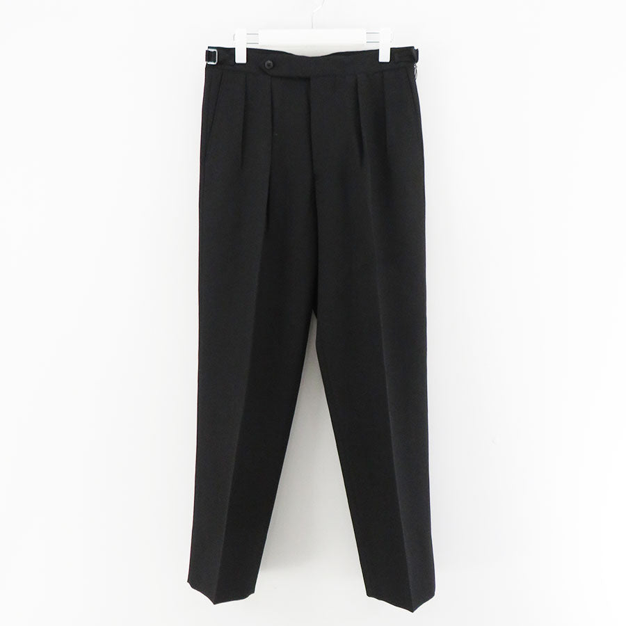 【HEUGN/ユーゲン】<br>Aaron Gabardine Black <br>TROUSER066