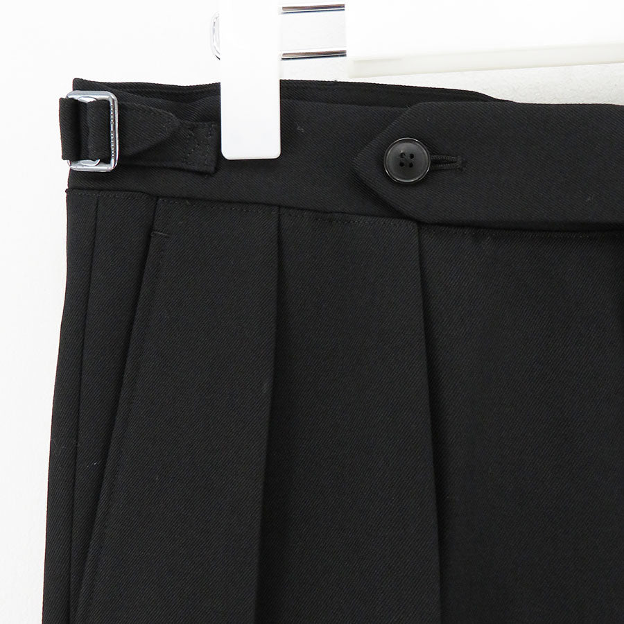 【HEUGN/ユーゲン】<br>Aaron Gabardine Black <br>TROUSER066