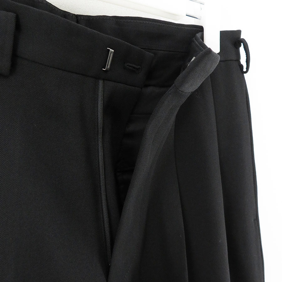 【HEUGN/ユーゲン】<br>Geoge Gabardine Black <br>TROUSER010