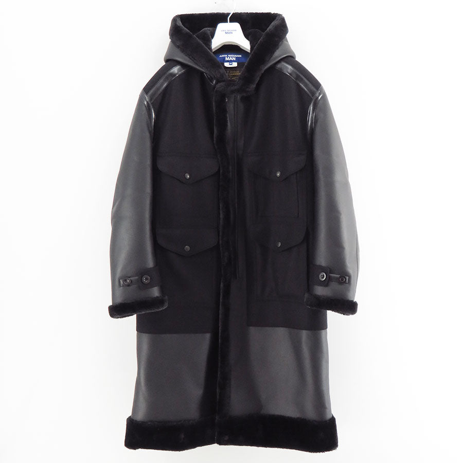 【JUNYA WATANABE MAN】<br>エステルフェイクファー×ウールサージフランネル FILSON Wネームコート <br>WP-C009-051