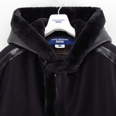 【JUNYA WATANABE MAN】<br>エステルフェイクファー×ウールサージフランネル FILSON Wネームコート <br>WP-C009-051