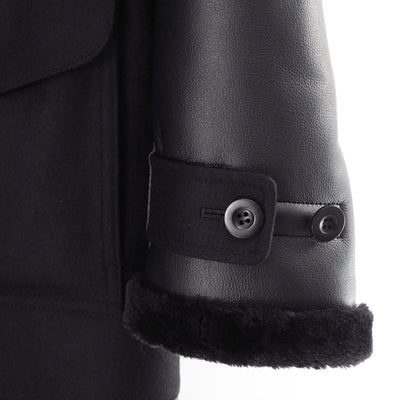 【JUNYA WATANABE MAN】<br>エステルフェイクファー×ウールサージフランネル FILSON Wネームコート <br>WP-C009-051