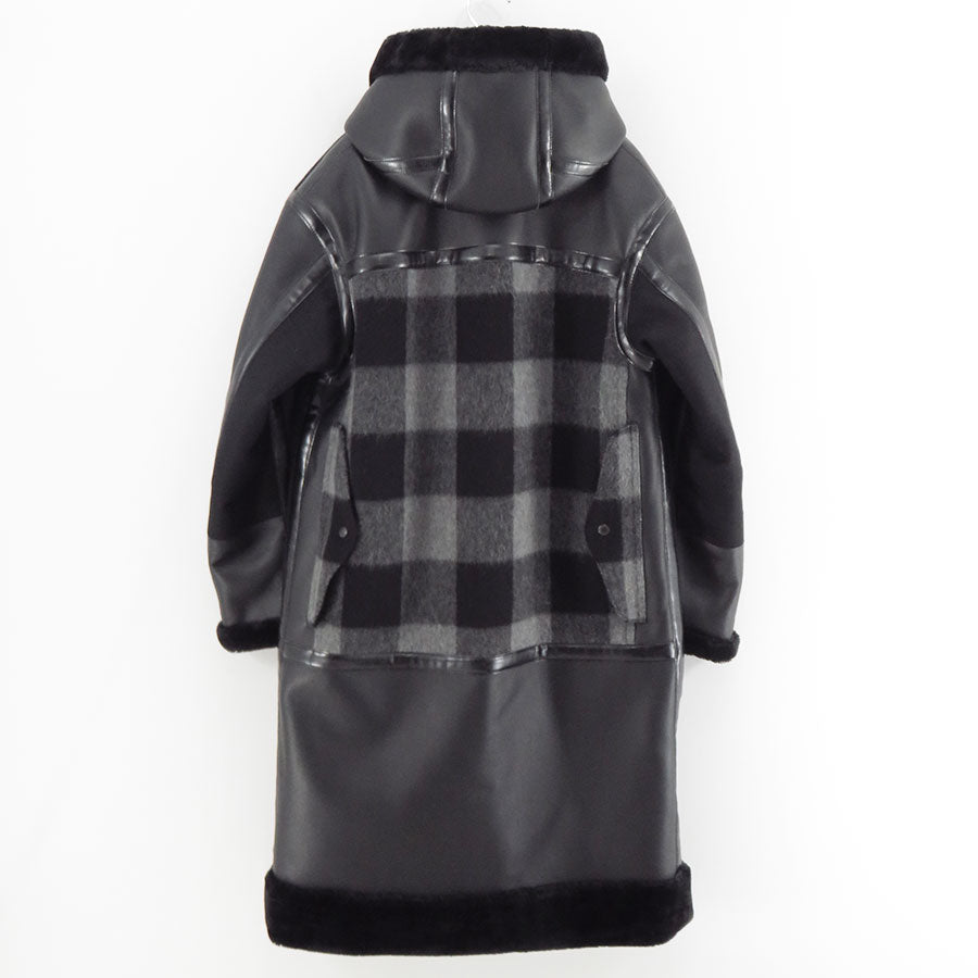 【JUNYA WATANABE MAN】<br>エステルフェイクファー×ウールサージフランネル FILSON Wネームコート <br>WP-C009-051