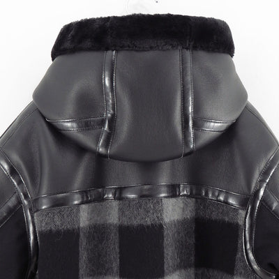 【JUNYA WATANABE MAN】<br>エステルフェイクファー×ウールサージフランネル FILSON Wネームコート <br>WP-C009-051