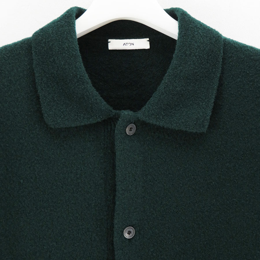 ATON/エイトン】WOOL MINI BOUCLE | POLO CARDIGAN KRAGLW0303の通販