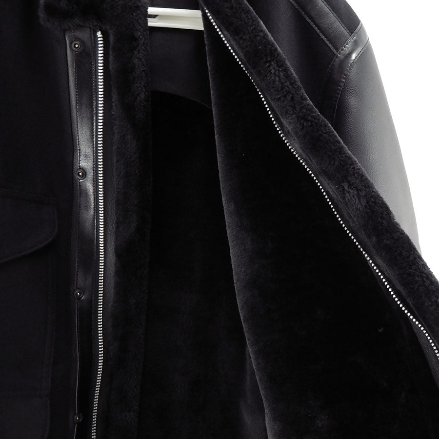 【JUNYA WATANABE MAN】<br>エステルフェイクファー×ウールサージフランネル FILSON Wネームコート <br>WP-C009-051