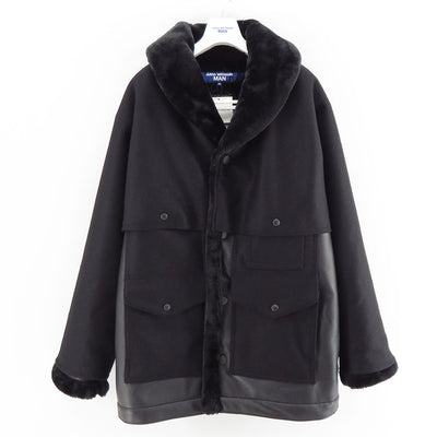 【JUNYA WATANABE MAN】<br>エステルフェイクファー×ウールサージ FILSON Wネームコート <br>WP-C010-051