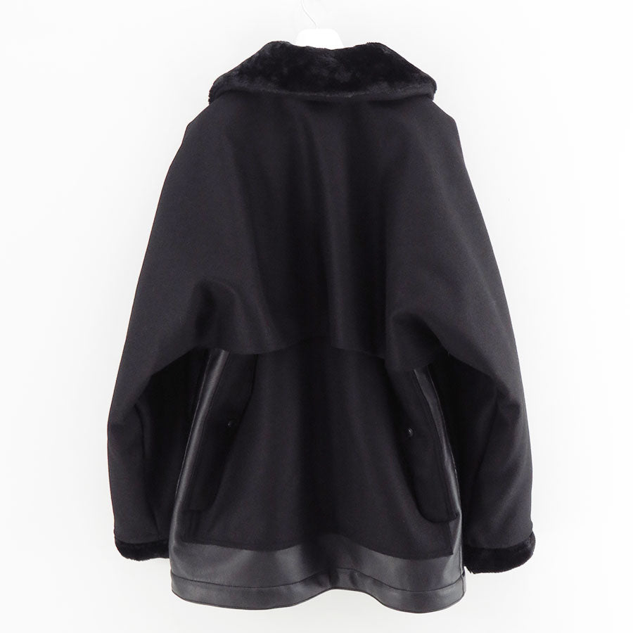 【JUNYA WATANABE MAN】<br>エステルフェイクファー×ウールサージ FILSON Wネームコート <br>WP-C010-051