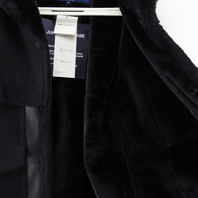 【JUNYA WATANABE MAN】<br>エステルフェイクファー×ウールサージ FILSON Wネームコート <br>WP-C010-051