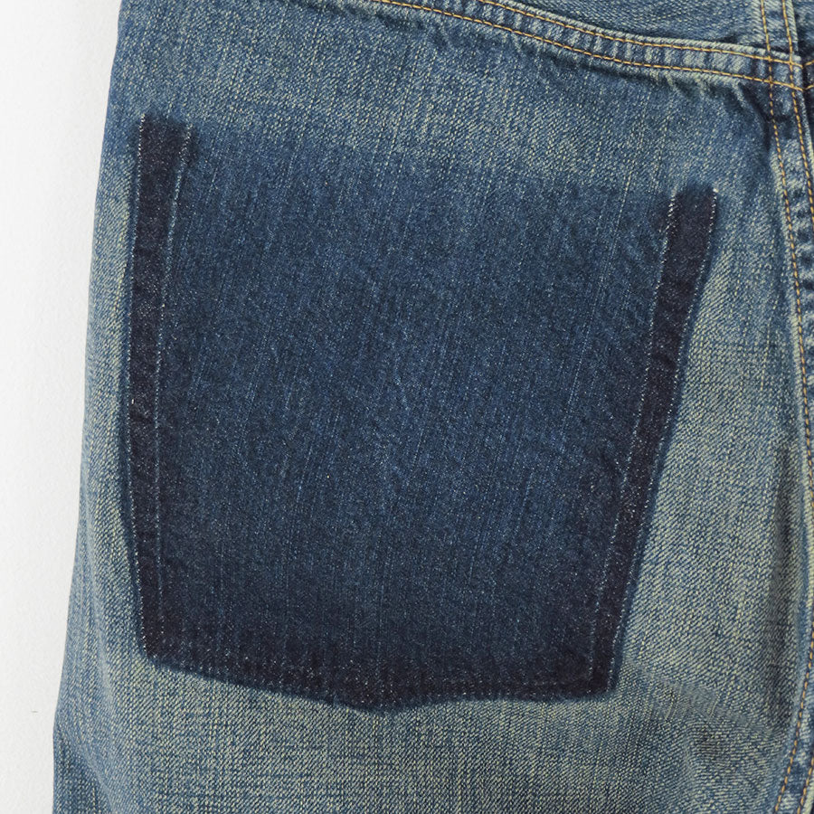 【JUNYA WATANABE MAN】<br>Levi's Wネーム 綿セルビッチデニム製品加工デニムパンツ <br>WP-P216-051