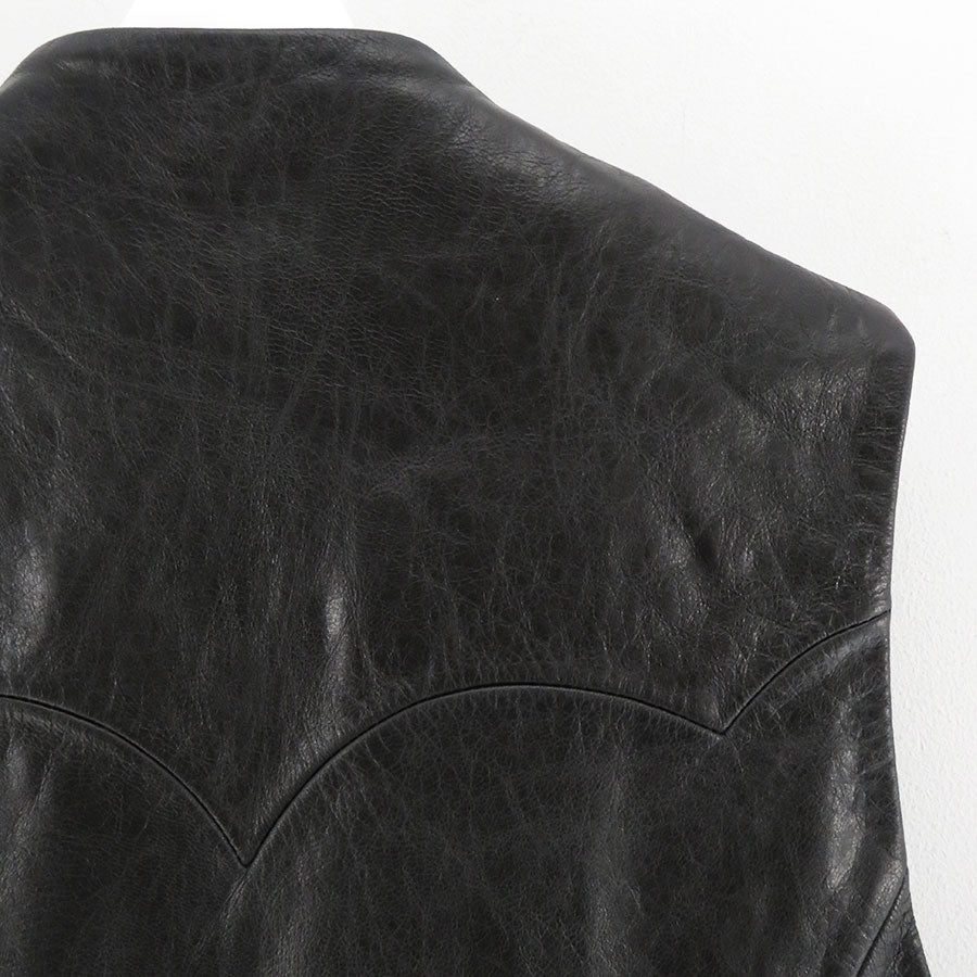 SALE 50%OFF ! <br/>【M A S U/エムエーエスユー】<br>BAT LEATHER VEST <br>MPFW-VT0224