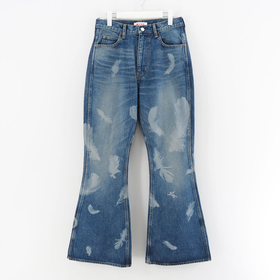 【M A S U/エムエーエスユー】<br>"MASU BOYS" FEATHER BELL-BOTTOM JEANS <br>MBFW-PTB124L