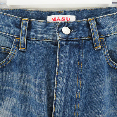 【M A S U/エムエーエスユー】<br>"MASU BOYS" FEATHER BELL-BOTTOM JEANS <br>MBFW-PTB124L